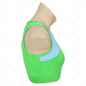 Soutiens-gorge de sport sans couture XL personnalisés en Spandex/Nylon, Leggings de yoga unis élégants à taille mi-haute, extensibles dans les quatre sens, écologiques - Product Image 5