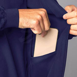 Chaqueta quirúrgica de diseño clásico para hombre con cremallera frontal completa Chaqueta quirúrgica para hombre con costuras de alta calidad - Product Image 6