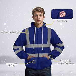 Sweat-shirts de sécurité de haute qualité, sweat-shirts en polaire réfléchissants pour le froid - Product Image 4