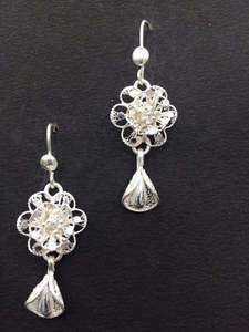 Elegant Modern Floral <b>Silver</b> Filigree Oxidised <b>Silver</b> Plated <b>Stud</b> <b>Earrings</b> High Quality Party Wear Women Ethnic Fashion Jewelry - Product Image 3