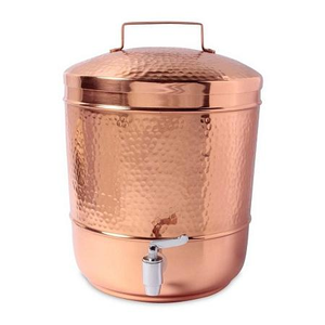 Almacenamiento de agua moderno tradicional de cobre puro pulido de alta calidad para dispensador para decoración de bodas en casa al por mayor Saniya - Product Image 5