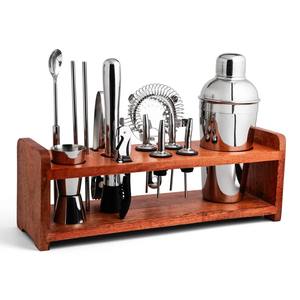 Ensemble d'outils de bar à cocktails au design martelé, finition argentée, pour clubs, bars à domicile, fêtes, cadeaux, occasions et présentoir décoratif de comptoir - Product Image 6