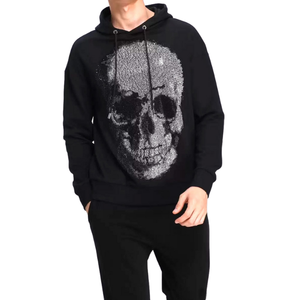 Nouveautés Tissu doux Date Strass Pull À Capuche & Pantalon Street Style Lavable En Machine Strass - Product Image 3