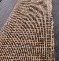 Venta caliente Ecológico 100% Fibra de coco natural COIR CUERDA HILO Bio-Degradable ISO Certificado Longitud personalizada Red de jardín