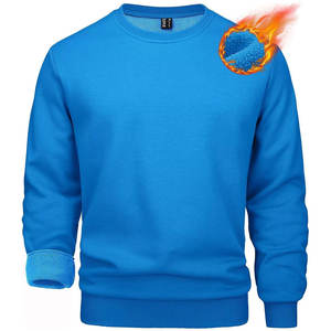 Luxe Premium 100% coton sweat à col rond Pima coton Sherpa doublure doux respirant vêtements personnalisés Technique brodée - Product Image 1