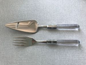 Couverts élégants à poignée en résine de style moderne rose et blanc avec couverts à tête argentée pour les maisons, les restaurants et les fêtes - Product Image 6