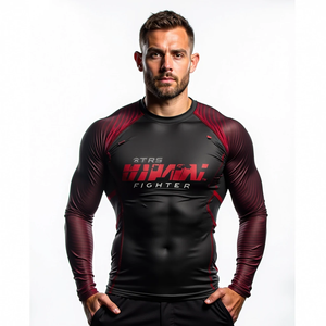 Venta al por mayor personalizada MMA Rash Guards sublimado personalizado equipo para hombres combate deportes gimnasio ropa y entrenamiento ropa de entrenamiento - Product Image 4