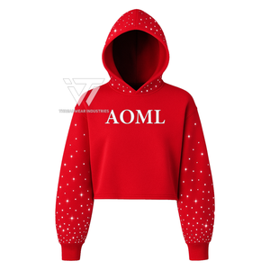 Delta grec personnalisé |   Sigma |   Theta |   Vêtements de sororité DST, sweat à capuche court à strass, accessoires grecs - Product Image 1