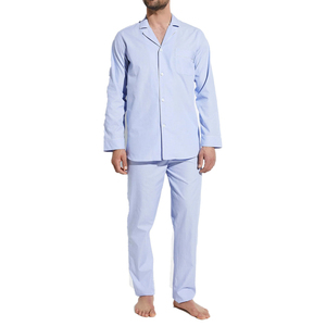 Vêtements de nuit respirants 100% coton pour hommes luxueux tissu de qualité supérieure coupe moderne nuits confortables et détente décontractée option grande taille - Product Image 4