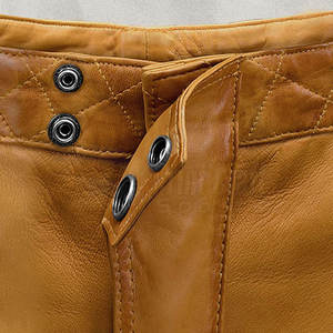 กางเกงหนังผู้ชายดีไซน์ไม่เหมือนใครทำจากผ้าน้ำหนักเบาสไตล์ลำลอง - Product Image 5