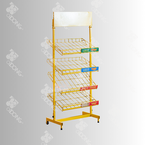 Présentoir à collations à 4 niveaux ADONG | Étagère en métal avec impression de logo | Supermarché OEM Vietnam A43 - Product Image 1