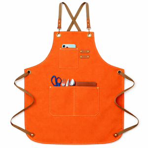 Delantales de Cocina Personalizados, Resistentes al Agua, con Tirantes Cruzados, Resistentes, Ajustables, con Bolsillos Grandes, de Lona de Algodón, sin Mangas - Product Image 5