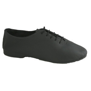 รองเท้าเต้นแจ๊สหนังแท้สีดำโลโก้ออกแบบได้ตามต้องการดีไซน์ล่าสุดมีซับในหลายขนาดให้เลือก - Product Image 2