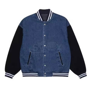 Veste de survêtement décontractée pour homme de qualité supérieure, coupe ajustée, personnalisable, vente en gros, veste de survêtement en jean pour homme, veste d'hiver - Product Image 1