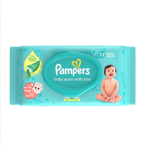 Lingettes pour bébé biodégradables Pampers Sensitive, paquet de 16, 1344 tissus organiques avec bambou non parfumé pour le soin et le nettoyage de la peau - Product Image 3