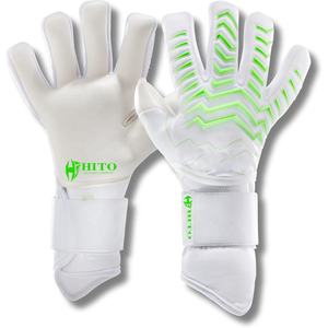 Guantes de portero profesionales personalizados con palma frontal de látex alemán de 4 mm, impresión por sublimación en el dorso y inyección de silicona. - Product Image 3