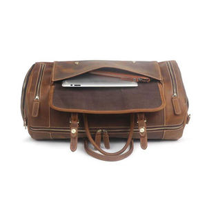 2023 unisexe élégant Vintage Design voyage sac de sport meilleure vente véritable usine en cuir PU en gros mode personnalisée - Product Image 5