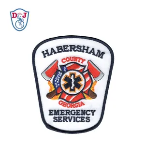 Patch personnalisé Service d'incendie brodé Emblème de service d'urgence pour uniforme