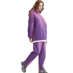 Men's High Quality 500 Gsm Custom Graphic Acid Wash Hoodie Distressed <b>Embroidery</b> Puff Print Cropped Tracksuit 3D Sweatshirt <b>Sets</b> - Product Image 4