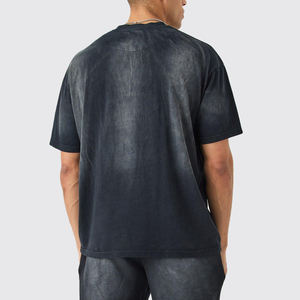 2025 mejor diseño hombres camiseta precio al por mayor ropa casual 100% algodón blanco Asid lavado camiseta para hombres hecho por Isha industria - Product Image 5