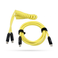Kabel USB C Spiral Retractable 20Gbps Grosir, Kabel Data Kecepatan Tinggi Tipe-C, Logo Custom