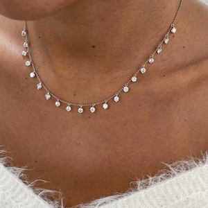 Vendedor caliente corte redondo IGI certificado VVS laboratorio cultivado diamante 14K collar de oro sólido joyería fina de lujo de moda para mujer DE LA India - Product Image 5