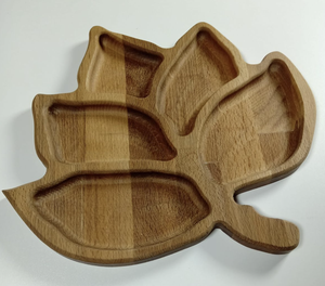 Bandeja de servicio con forma de corazones dobles de madera Natural para desayuno, vajilla, utensilios de cocina, té, café, bandeja para servir y plato de almacenamiento - Product Image 3