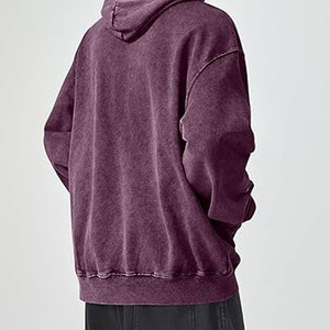 Acid Wash Hoodie Casual Vintage Fleece para Otoño Invierno Moda Acid Wash Hoodie para mujeres Servicios OEM - Product Image 5