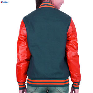 Veste universitaire d'hiver pour femme BOBBIN INDUSTRIES BI-25, toile et cuir réversible, design matelassé, respirante, écologique - Product Image 2