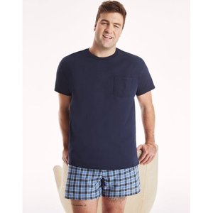 T-shirt à manches courtes en pur coton à col rond épais, ample, couleur unie, blanc, bas pour hommes et femmes, couleur unie - Product Image 4