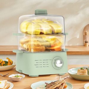 Cuisinière à <span class=keywords><strong>vapeur</strong></span> électrique multifonctionnelle 1000W, nouvelle, à <span class=keywords><strong>vapeur</strong></span> rapide, avec couvercle visible - Product Image 5