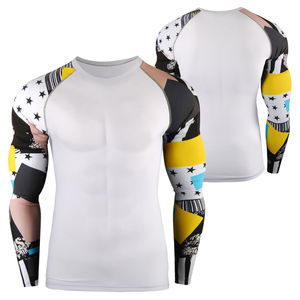 Camiseta Deportiva de Compresión de Manga Larga con Protección Solar UPF50, Transpirable, Ecológica, con Estampado Personalizado por Transferencia de Calor, Ajuste Muscular - Product Image 4