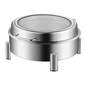 Juego de Recipientes para Buffet de Acero Inoxidable de Lujo, Calentador de Alimentos Eléctrico Hidráulico de 9L y 6L para Catering, Fiestas, Hoteles y Restaurantes - Product Image 5