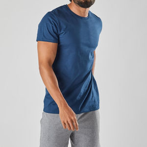 T-shirts surdimensionnés pour hommes en gros, 100% coton, séchage rapide, manches courtes, streetwear, course à pied, fitness, musculation, salle de sport - Product Image 3
