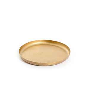 Bandeja de madera plana sencilla al por mayor, bandeja de metal martillado rústico para servir el desayuno, plato de transporte, bandeja de cubiertos decorativa para el hogar - Product Image 1