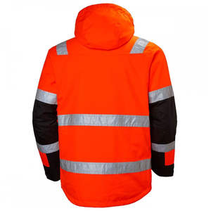 Chaqueta de Seguridad de Alta Visibilidad para Hombre, Resistente al Agua, con Forro de Sherpa y Tiras Reflectantes - Product Image 4