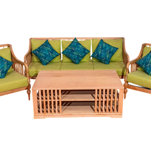 Ensemble de canapé rembourré en bois de frêne Chesterfield de luxe Indochine pour la maison salon coussin de siège oreiller appartement hôtel villa décor - Product Image 1