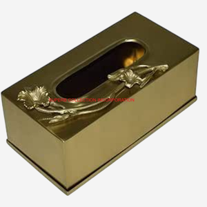 Fait à la main dernière boîte à mouchoirs Design symétrique or fabuleux maison hôtel porte-serviettes organisé en métal Ware décoratif - Product Image 4