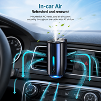 Diffuseur d'arômes intelligent pour voiture, 3 modèles réglables, diffuseur d'arômes rechargeable pour voiture, comprenant 1 bouteille de parfum de 10 ml