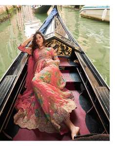 Premium Real Chinon Silk With Digital Print And Embroidery <b>Suit</b> <b>Woman</b> Fashion Manufacturer From Surat At Wholesale Rate - Product Image 6