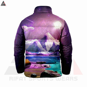 Custom Made Canvas Sublimation Bubble <b>Jacket</b> for Men Windproof Winter <b>Jacket</b> Wholesale Price High Quality - Product Image 3