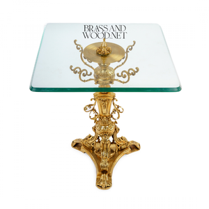 Juego de Mesa Consola Clásico de Lujo en Latón y Vidrio - Product Image 6