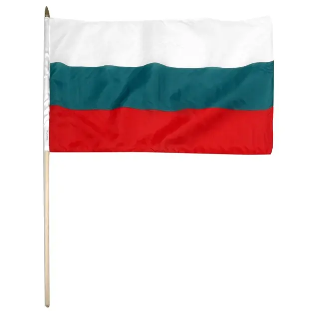 Печать на заказ полиэстер Болгария страна ручной размахивающий флаг