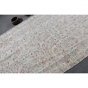 พรมตุรกีโบราณขนาด5.4X9ฟุตผ้าขนสัตว์สานแบบแบนสีขาวสีแดงเป็นมิตรกับสิ่งแวดล้อมกองยางขนาดกลางเย็บปะติดปะต่อกันลวดลายห้องอาหาร - Product Image 5