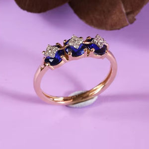 Celebrate Forever Anillo de compromiso de diamante chapado en oro de 14 quilates de alta calidad Elegante aniversario certificado IGI para bodas - Product Image 1