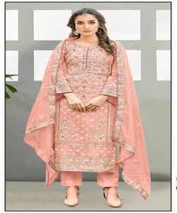 Fabricant en gros Dubaï Abaya 3 pièces vêtements islamiques vêtements d'hiver classique Jibab élégant lin Pakistan Salwar costume - Product Image 1