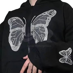 Sweats à capuche pour hommes glamour avec des accents scintillants Pull tendance pour les jeunes à la pointe de la mode - Product Image 3