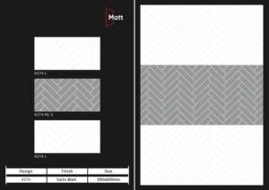 Carreaux muraux en céramique Design Harmony 300x600mm pour salle de bain et cuisine, finition brillante mate, texture effet sucre, design mural intérieur luxueux - Product Image 5