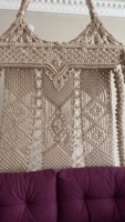Hamac en coton macramé style bohème double balançoire pour intérieur et extérieur tissé à la main pour adultes
