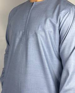 Traditionelle Islamische Herren-Thobe mit Handstickerei im Marokkanischen Stil, Langarm, Knitterfrei, Polyester, Digital Bedruckt, Individuell Anpassbar - Product Image 2